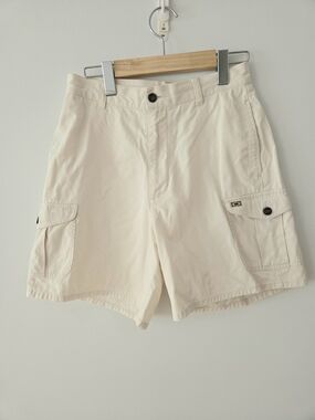 90s Point Zero Mom's Cream Cargo Shorts with Button Flap Pockets